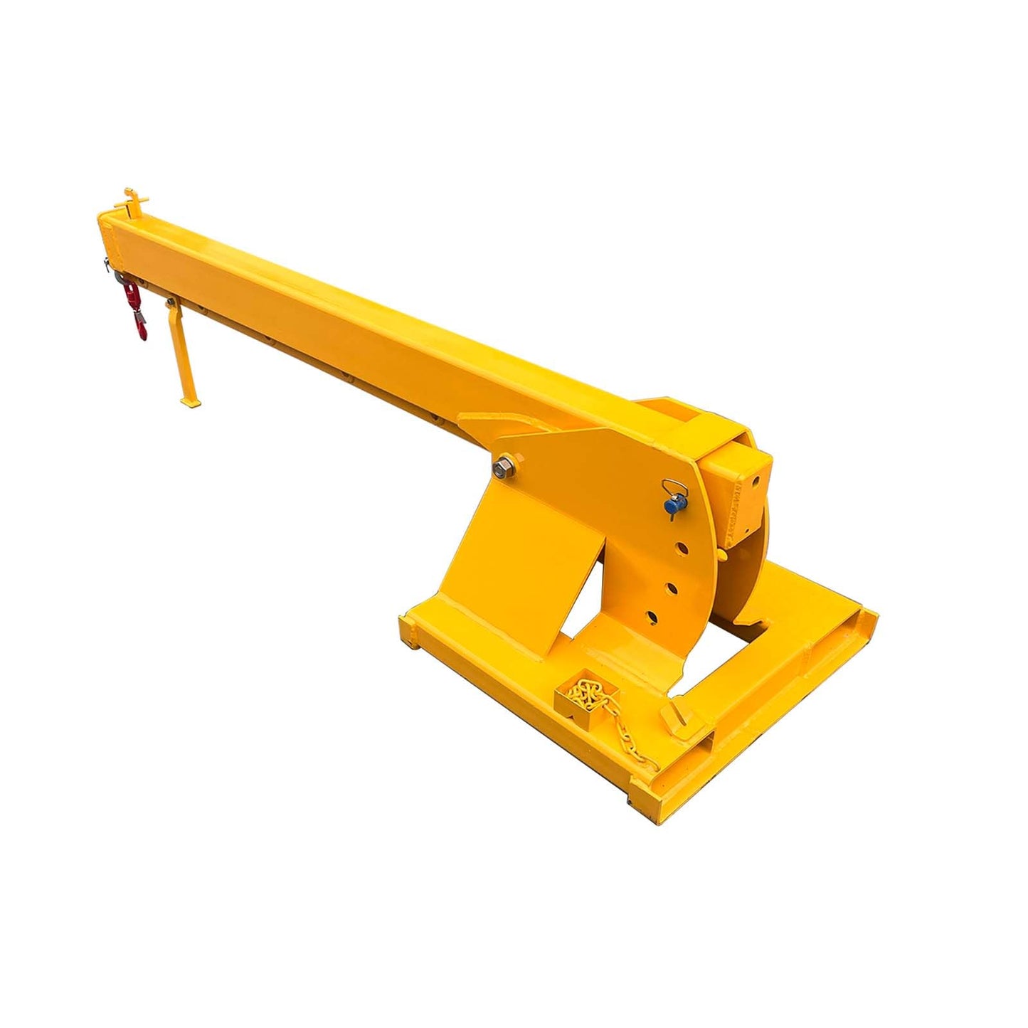 JARYANNIX Forklift Jib Boom Crane, 6000lbs Capacity Forklift Mobile Crane with 2 Hooks Hoist, 0-75° Adjustable Tilt, for Towing Handling Equipment, Adjustable Telescopic Booms Attachments