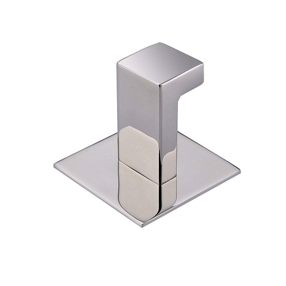 Celbon 2PC SUS304 Stainless Steel Bathroom Self Adhesive Towel Hook Hanger Chrome Finish Coat Hook Robe Hook Hanger Without Drilling Easy Installation … (Self Adhesive, 2PC)