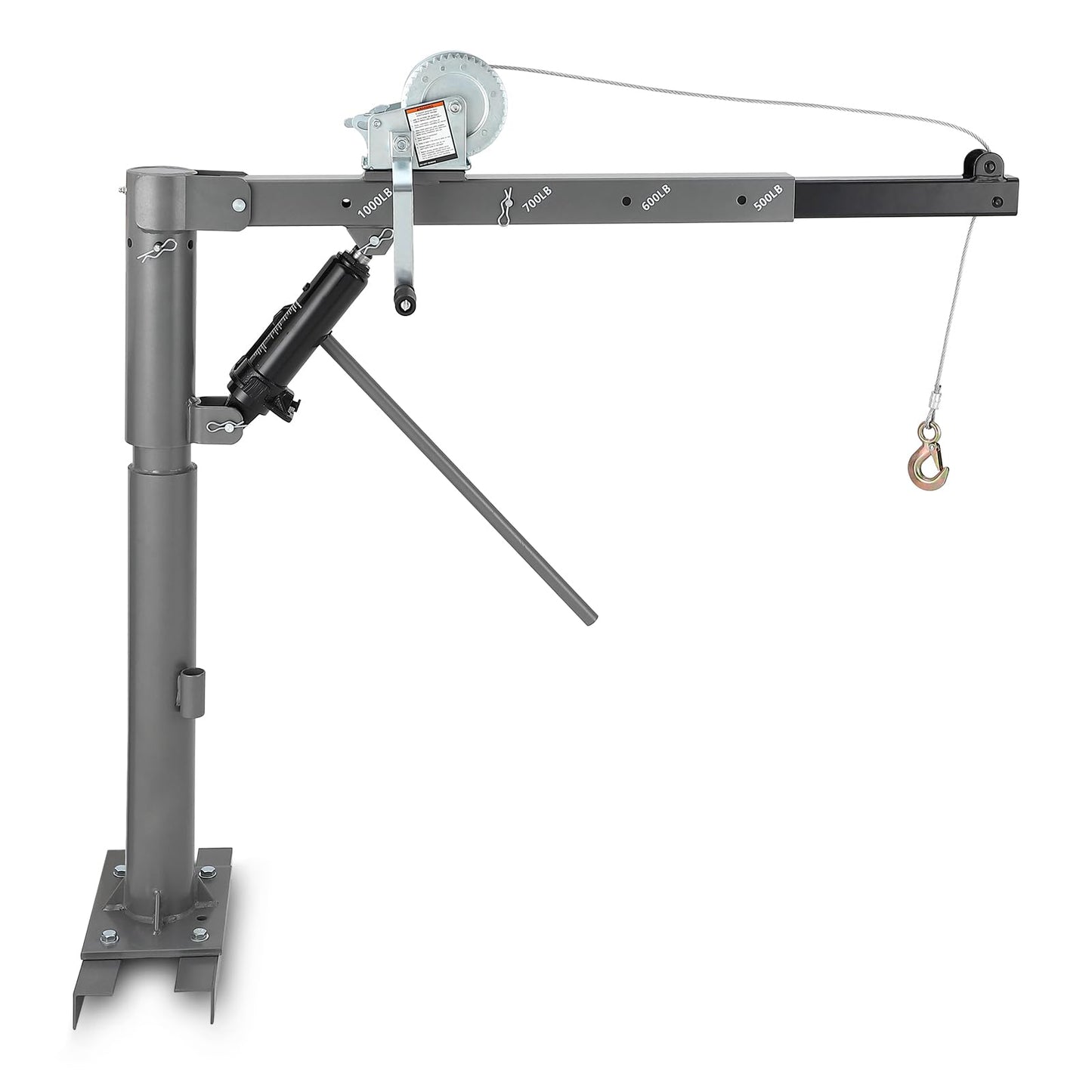 1000 lbs Truck Crane Hoist, Truck Jib Crane Hoist Crane Hitch Mount, 500 lbs Truck Hitch Crane/600 lbs Truck Crane Hoist/700 lbs Truck Crane/1000 lbs Pickup Crane for Lifting Goods