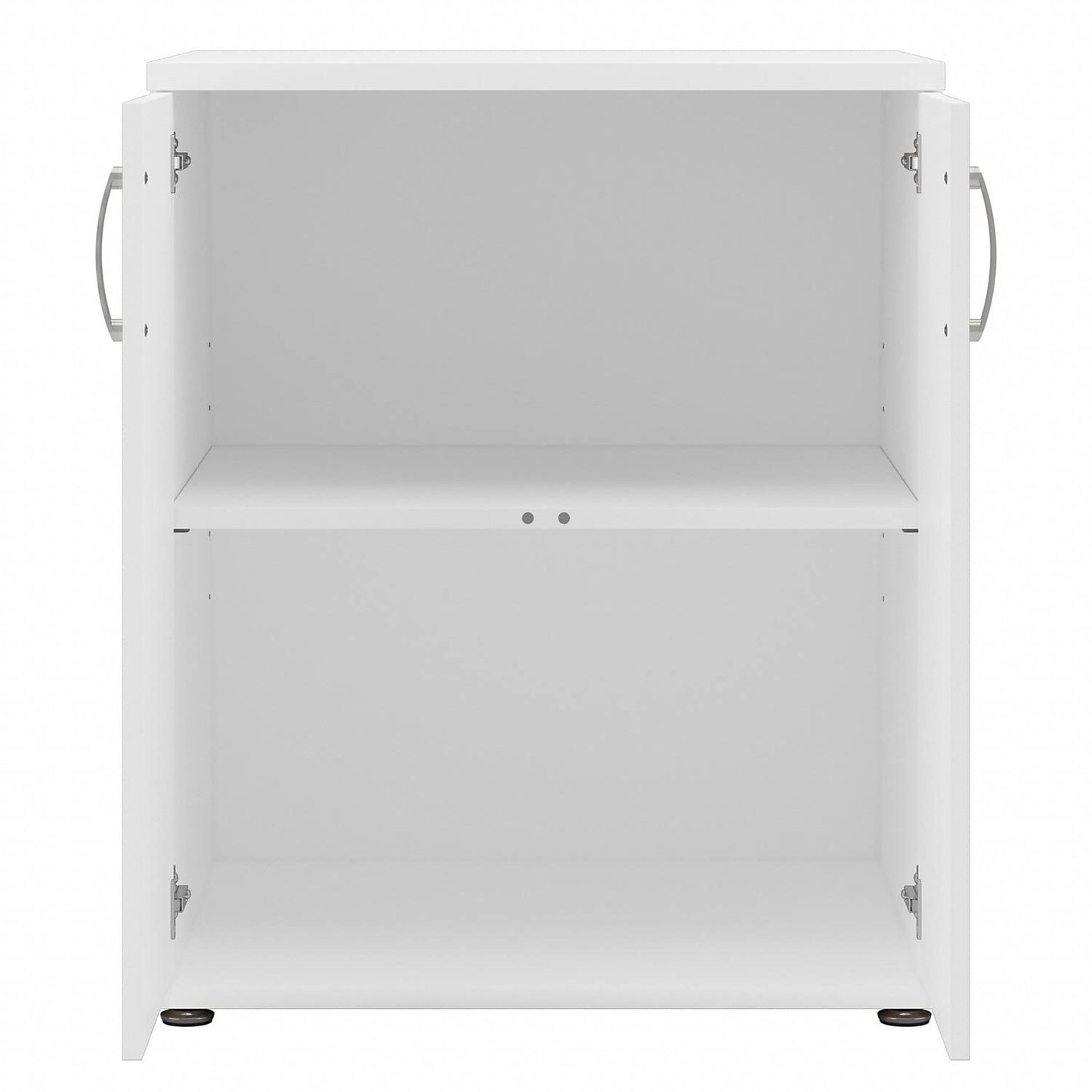 Bush Business Furniture Universal Garage Storage Cabinet with Doors and Shelves in White