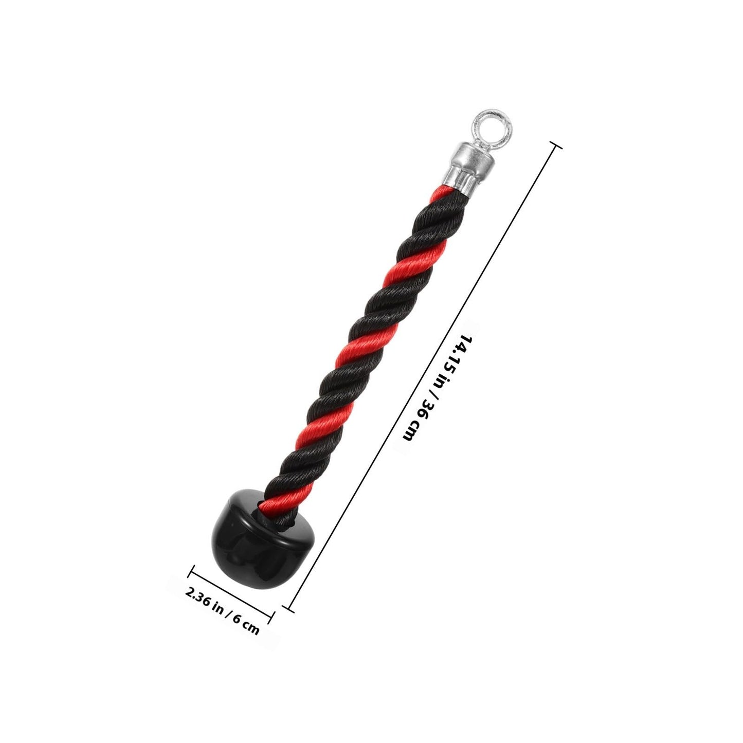 BESPORTBLE Tricep Rope Cable Attachment, Heavy Duty Single Pull Down Rope for Biceps and Triceps Training, Non-Slip Workout Accessory for Home Gym Fitness