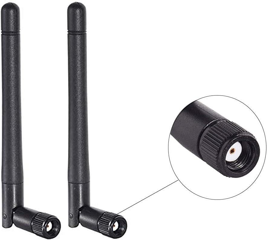 CORONIR 2.4GHz 5GHz 5.8GHz 3dBi 2Pack Dual Band WiFi MIMO RP-SMA Male Antenna for WiFi Router Signal Booster Repeater