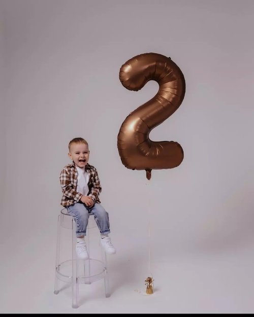 Dark Brown Number Balloon - 40 Inch Coffee Brown 0 Balloon for Birthday Party Decorations