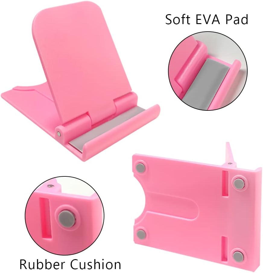 AIFUDA 5 Pcs Foldable Cell Phone Stands, Portable Phone Holder Universal Cellphone Desktop Cradle for Tablets, Reader