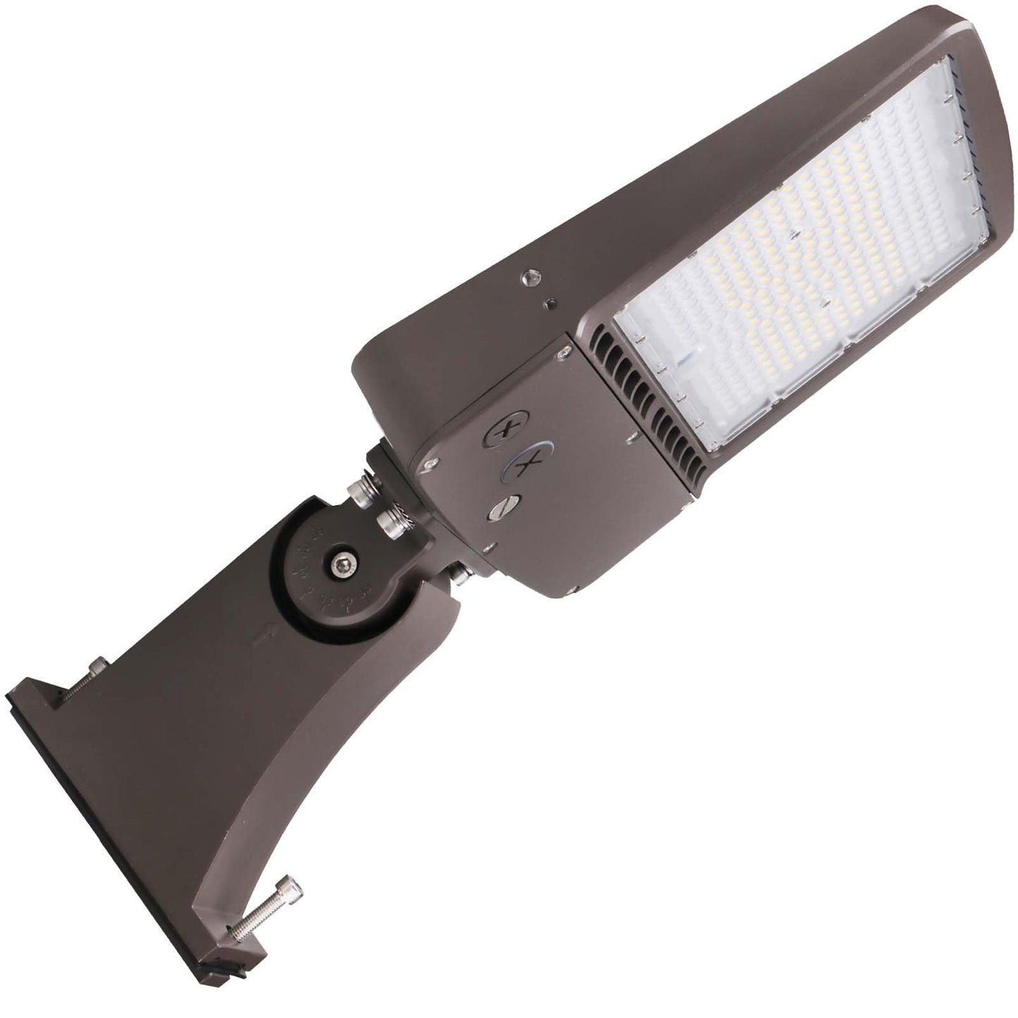 480V 150W LED Parking Lot Light, 5000K 21000LM [Eqv. 600W HPS] LED Shoebox Light with Direct Arm Mount, Dimmable Outdoor Street Area Lighting, IP65 10KV Surge Protection, AC277-480V