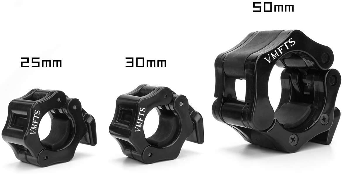 VMFTS 2 inch Olympic Barbell Clamps with Magnets Double Lock Non-Slip Magnetic Weight Clips 50mm Barbell Collars Quick Release Barbell Clips for Weightlifting Bars Body-Building Apparatus