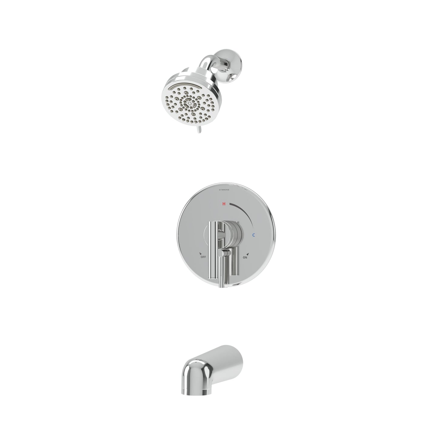 Symmons Dia HydroMersion Multi Spray Single Handle Tub and Shower Faucet Trim Kit with Volume Control