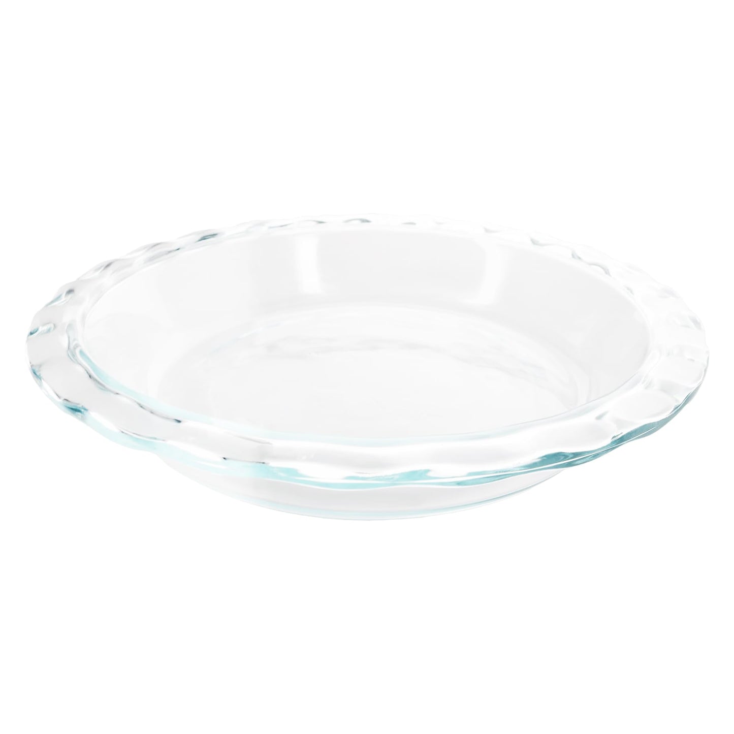 Pyrex C-209 Clear Fluted Rim Glass Pie Plate 9.5 in x 1.6 in (24 cm) - Made in USA