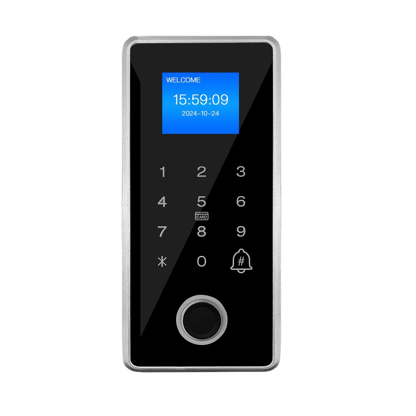 Waterproof Fingerprint Door Access Control System kit, Includes a 1200LB Magnetic Lock,RFID keypad, remotes, exit Button, Entry keypad, and a 110V AC to 12V DC Power Supply (Fingerprint-1200LB Kits)