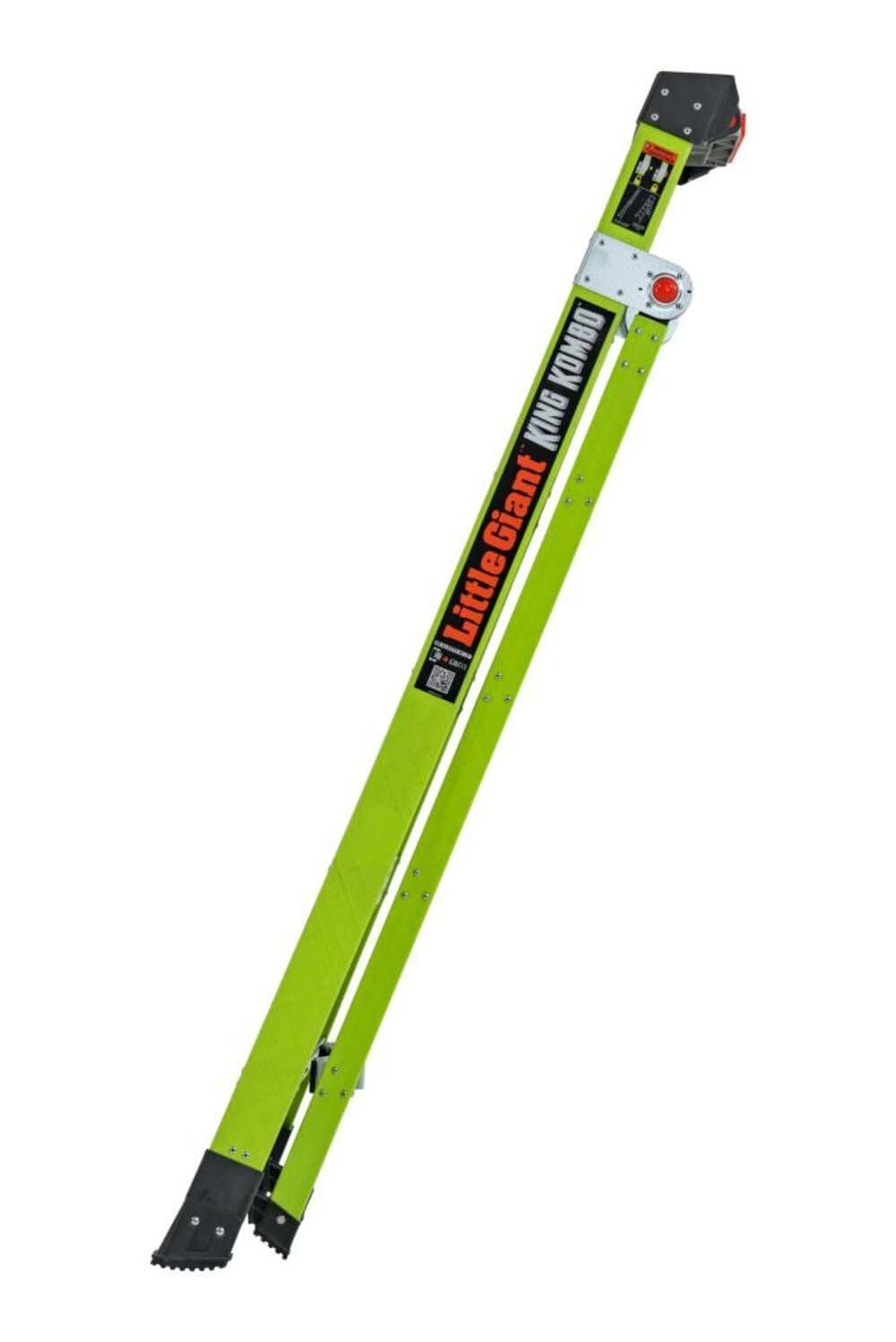 Little Giant Ladders King Kombo™ Industrial 5-Ft Multi-Position Ladder, Step/Extension/Leaning Modes, Non-Conductive Fiberglass, Rotating Wall Pad, Ground Cue, 375 Lbs. Capacity Type IAA