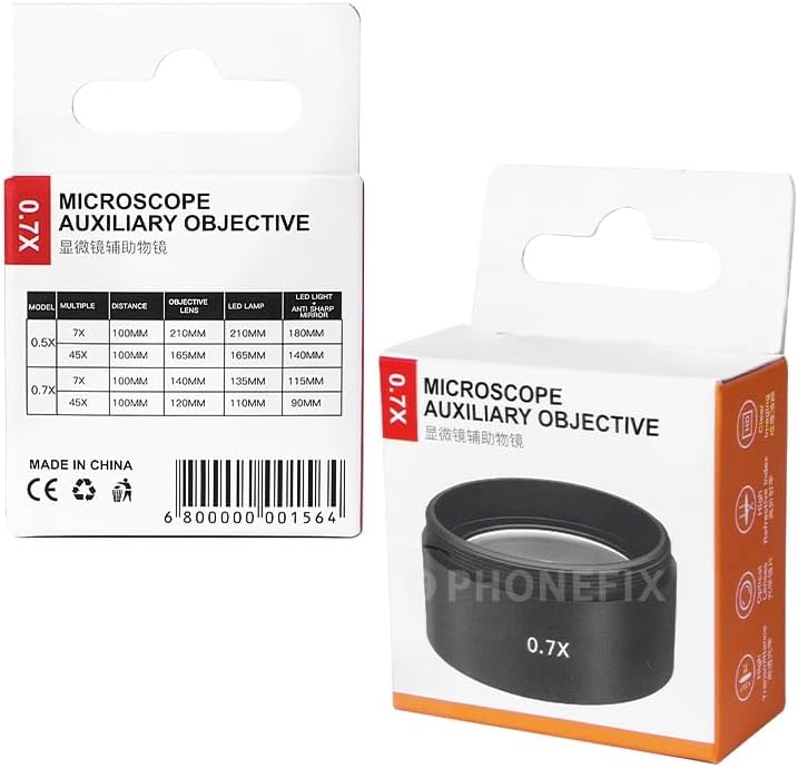 DIYPHONE SM07 0.7X Barlow Lens Super Widefield Assisted Auxiliary Len for SM Series Stereo Zoom Microscope