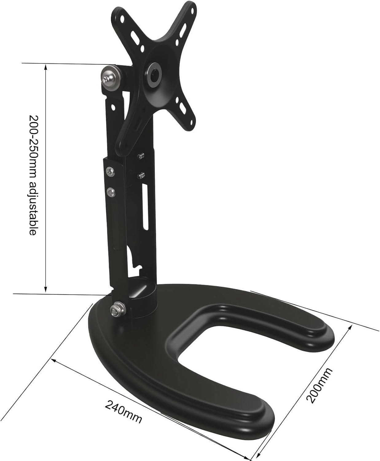 Seaigle 10-27 Inch 18 lbs, 75x75 100x100 mm TV Monitor Stand for Screens, Free Standing Desk Mount with Tilt