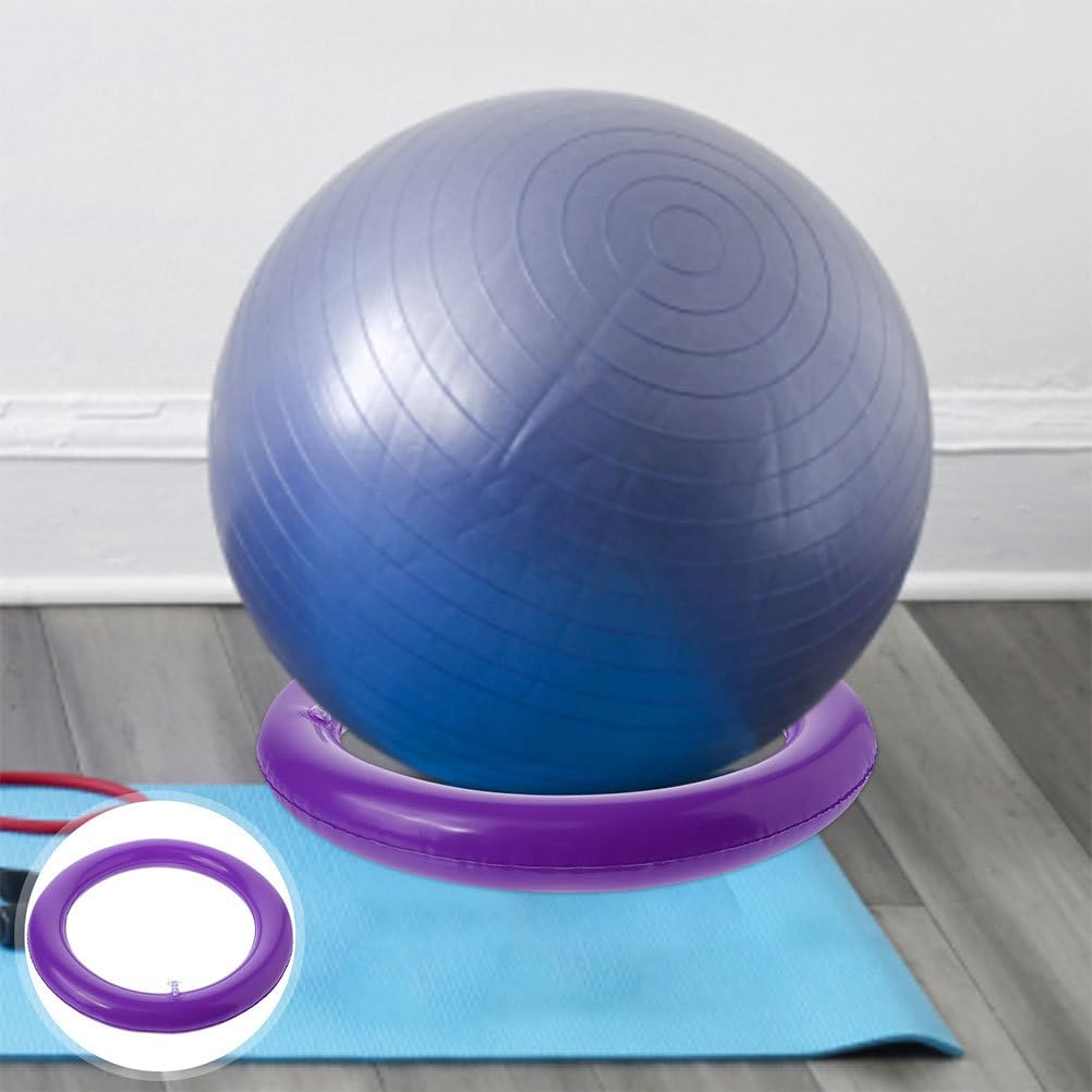 GOOHOCHY Inflatable Yoga Ball Stand 16.53X16.53X2.36In Anti Slip Fitness Ball Base Holder for Stability Gym Exercise Support