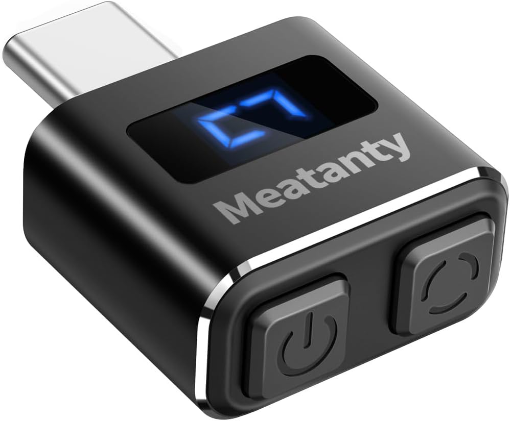 meatanty Metal USB-C Tiny Mouse Jiggler, Mouse Mover Undetectable, Automatic Shaker with Separate Mode and ON/Off