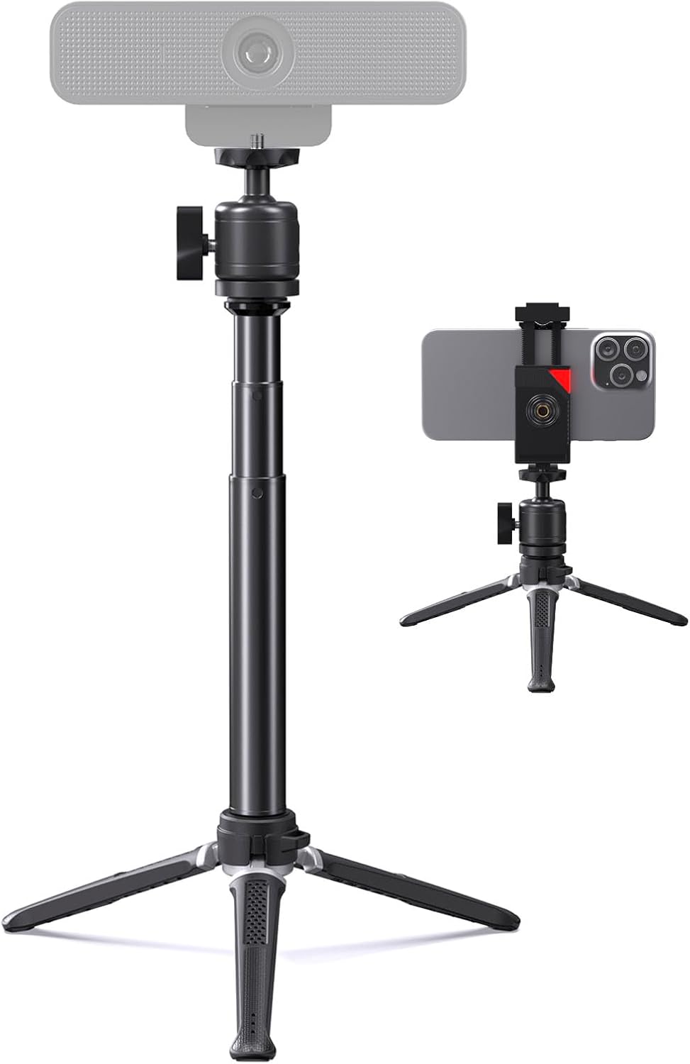 jidinung C920 C922 C922x C925e C930 C930e C615 4K N60, 1/4" Webcam Tripod for Desk, Extendable Web Cam Stand Mount