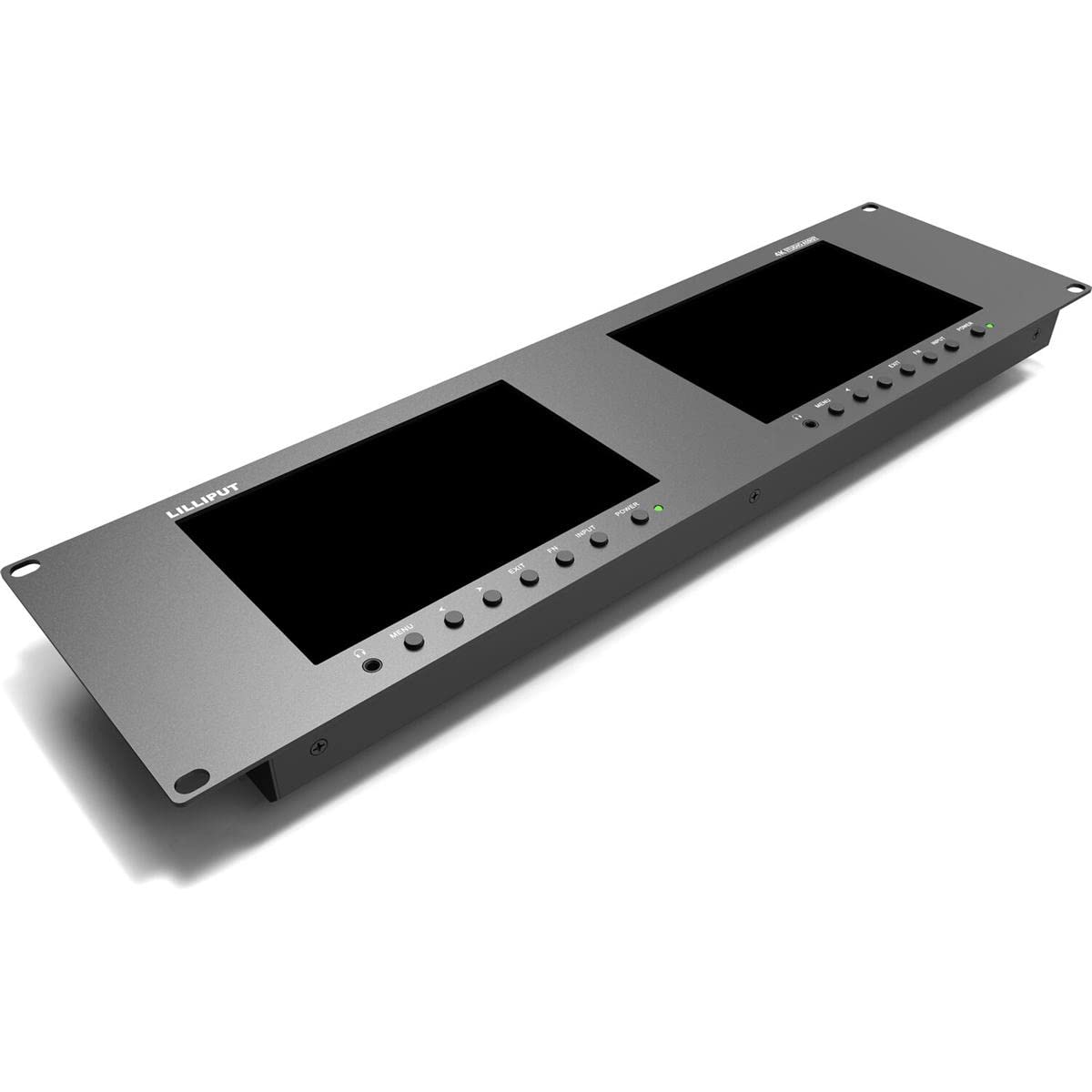 LILLIPUT Dual Rackmount Monito 7" RM-7029S 3-RU Rackmount Monitor with 3G-SDI /HDMI 2.0 Scope view support up to 1080p 60Hz SDI and 2160p 60Hz HDMI video
