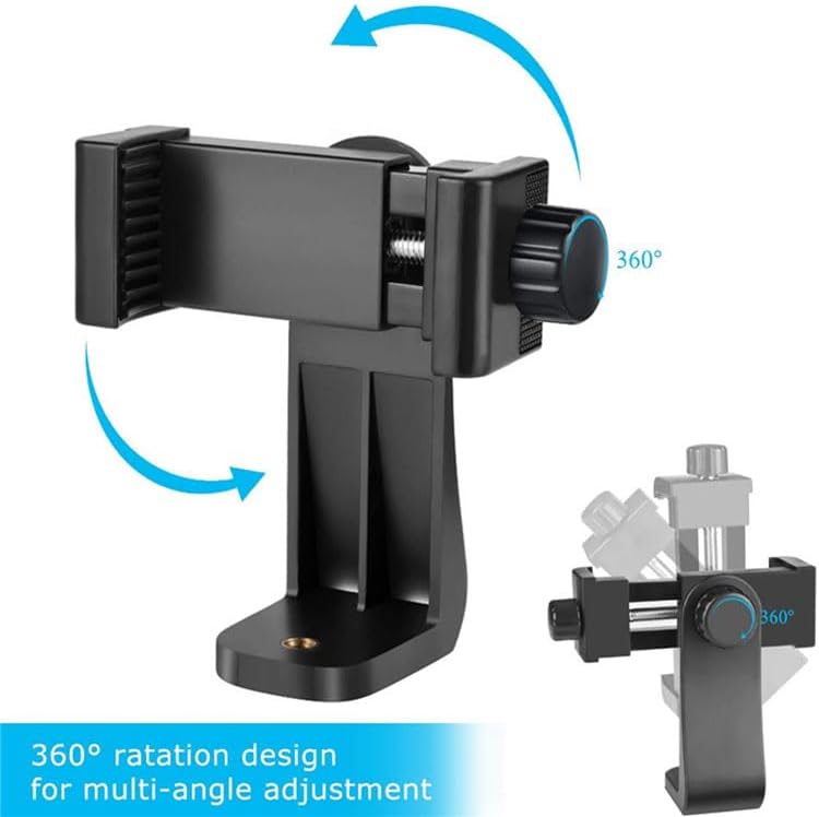 Reflex Camera 1/4" 58-105mm Universal Smartphone Clamp Holder Adapter, Screw Mount Adjustable Phone Mount for Tripods