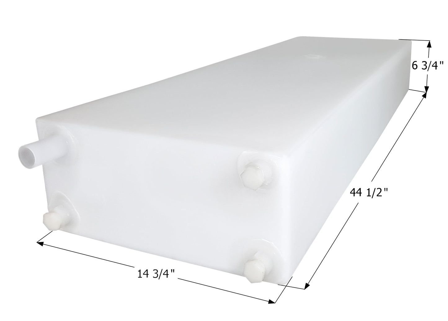 ICON 14434 Fresh Water Tank, WT3742, 44 1/2 x 14 3/4 x 6 3/4, 18 Gal., w/ 1/2" Fittings