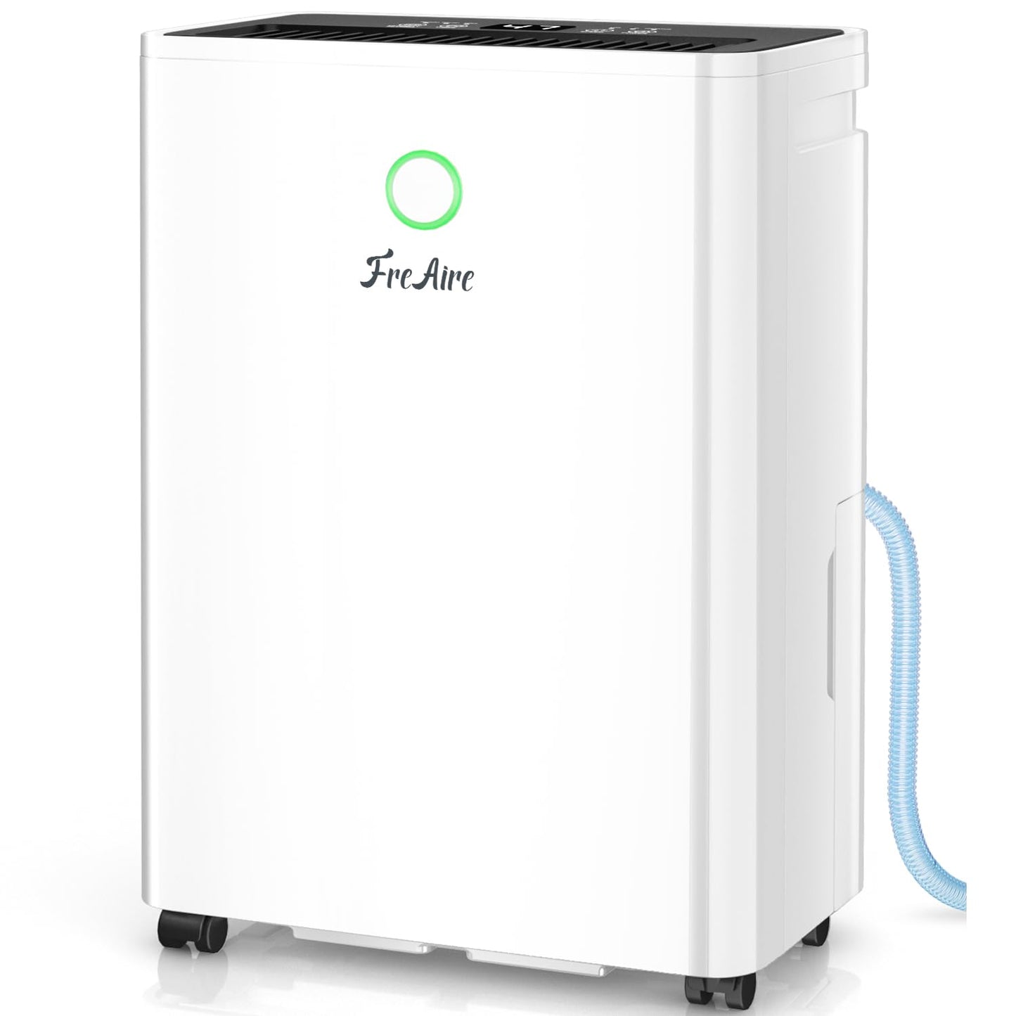 FreAire 2500Sq.Ft Dehumidifier, 34Pint Dehumidifiers for Home, Quiet Dehumidifier for Basement, Bedroom, Bathroom, with 6.56FT Drain Hose, 0.66Gal Water Tank, 3-Color Humidity Light