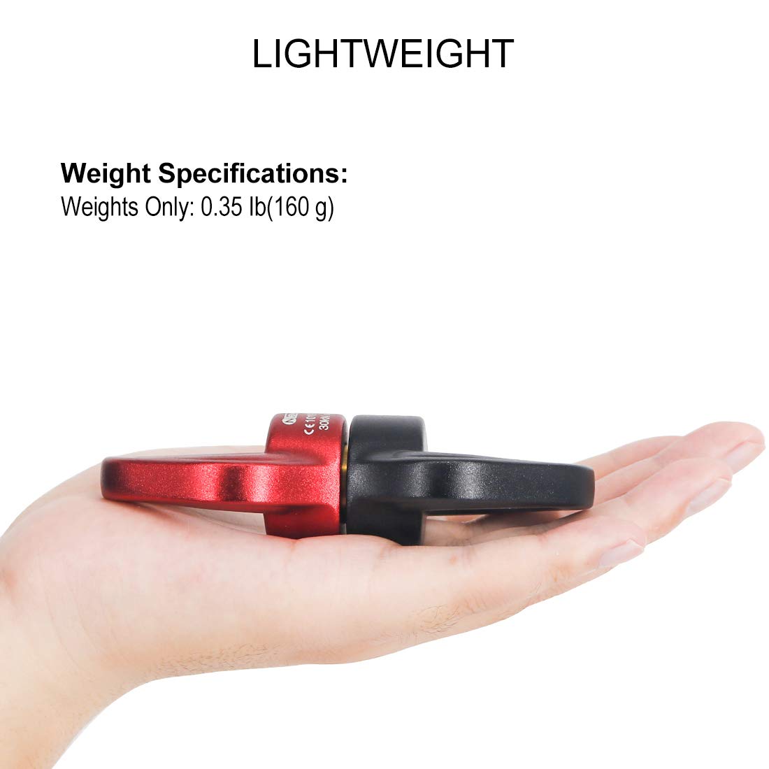 NewDoar Swing Swivel,30KN CE Certified Micro Rotator Swivel Device for Swing Aerial Dance/Yoga/Swing/Hanging Hammock/Rock Climbing Tree Arborist(Red/Black)