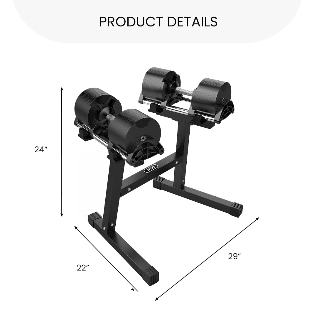 FF Finer Form Nuobell Adjustable Dumbbell Rack & Stand for Nuobell Adjustable Dumbbell Set – Safe, Convenient, and Prevents Accidents. Dumbbell Rack Only, No Weights Included