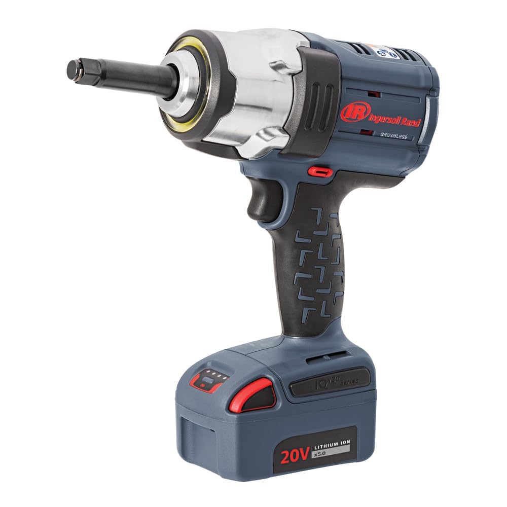 Ingersoll Rand W7252 20V High-torque 1/2" Cordless Impact Wrench, 1500ft-lbs Nut-busting Torque, 2" Ext Anvil