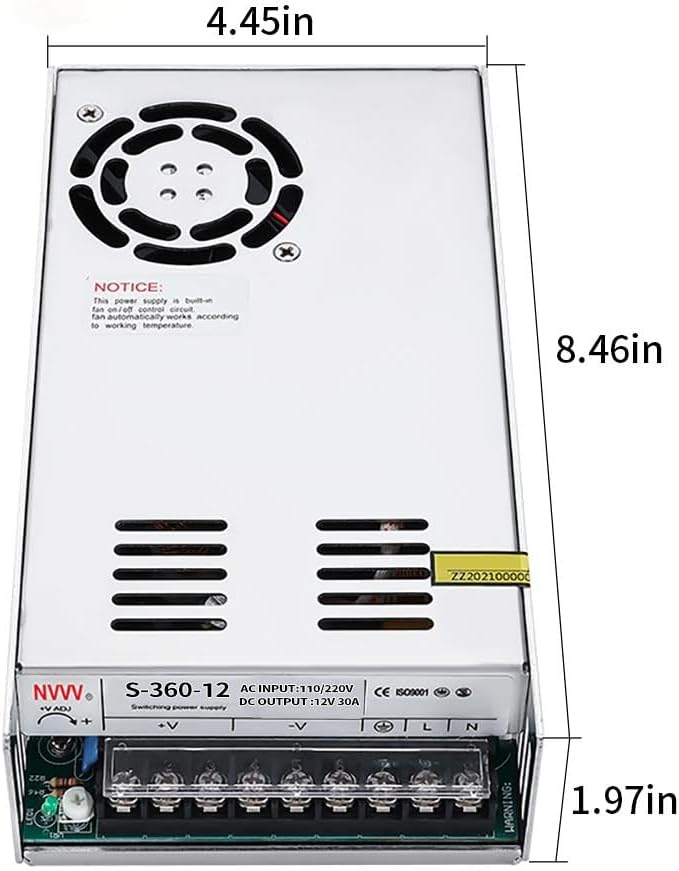 12V 30A 360W 110V/220V 12V DC Power Supply Universal Regulated Switching Converter AC to DC Transformer - for LED Strip