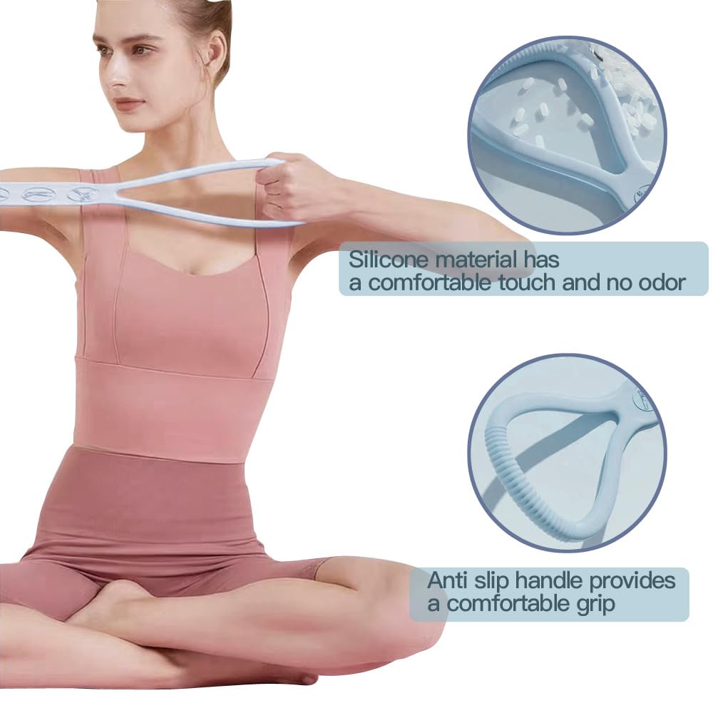 2025 Upgraded Figure 8 Resistance Band, 25lb Exercise Band for Kids Adult and Elderly, Stretch Fitness Band Workout Ropes for Arm Back Shoulder Yoga Pilates Physical Therapy(Sold in Single not in Set)