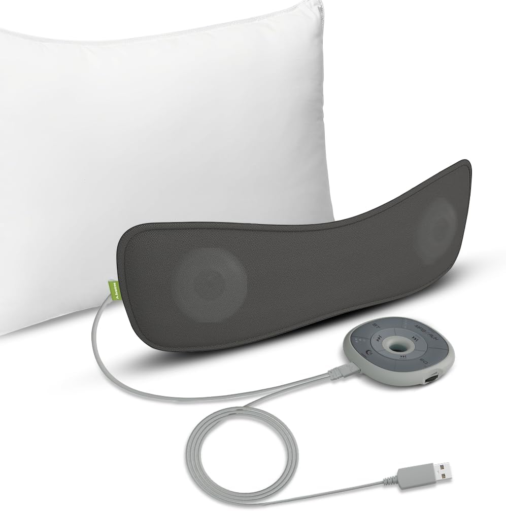 Avantree Slumber - Pillow Speaker for Sleeping, Private Audio with Built-in White Noise, Bluetooth & AUX Support