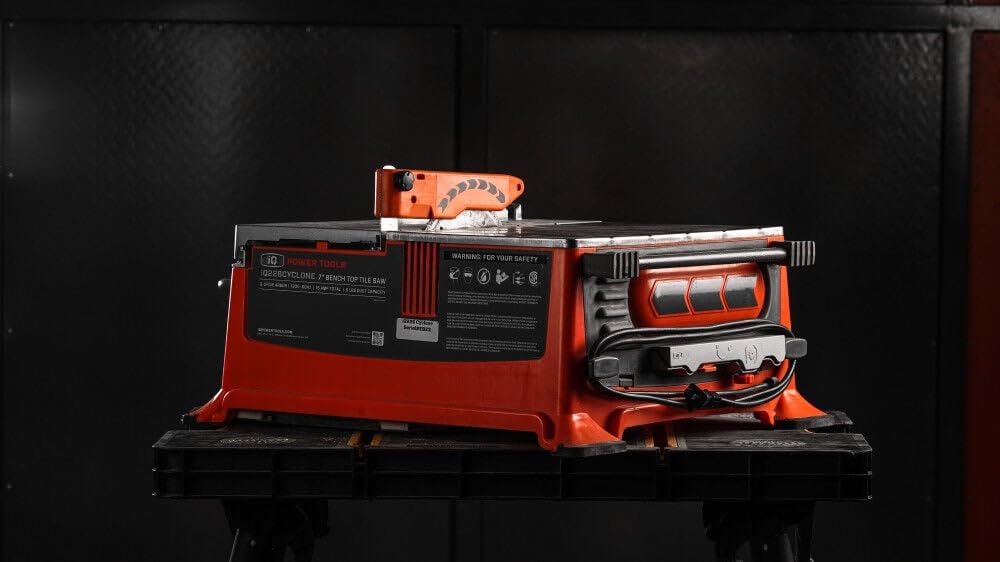 Iq Power Tools 7 Inch Dry Cut Bench/tabletop Tile Saw With Integrated Dust Control And New Tru-Cut System