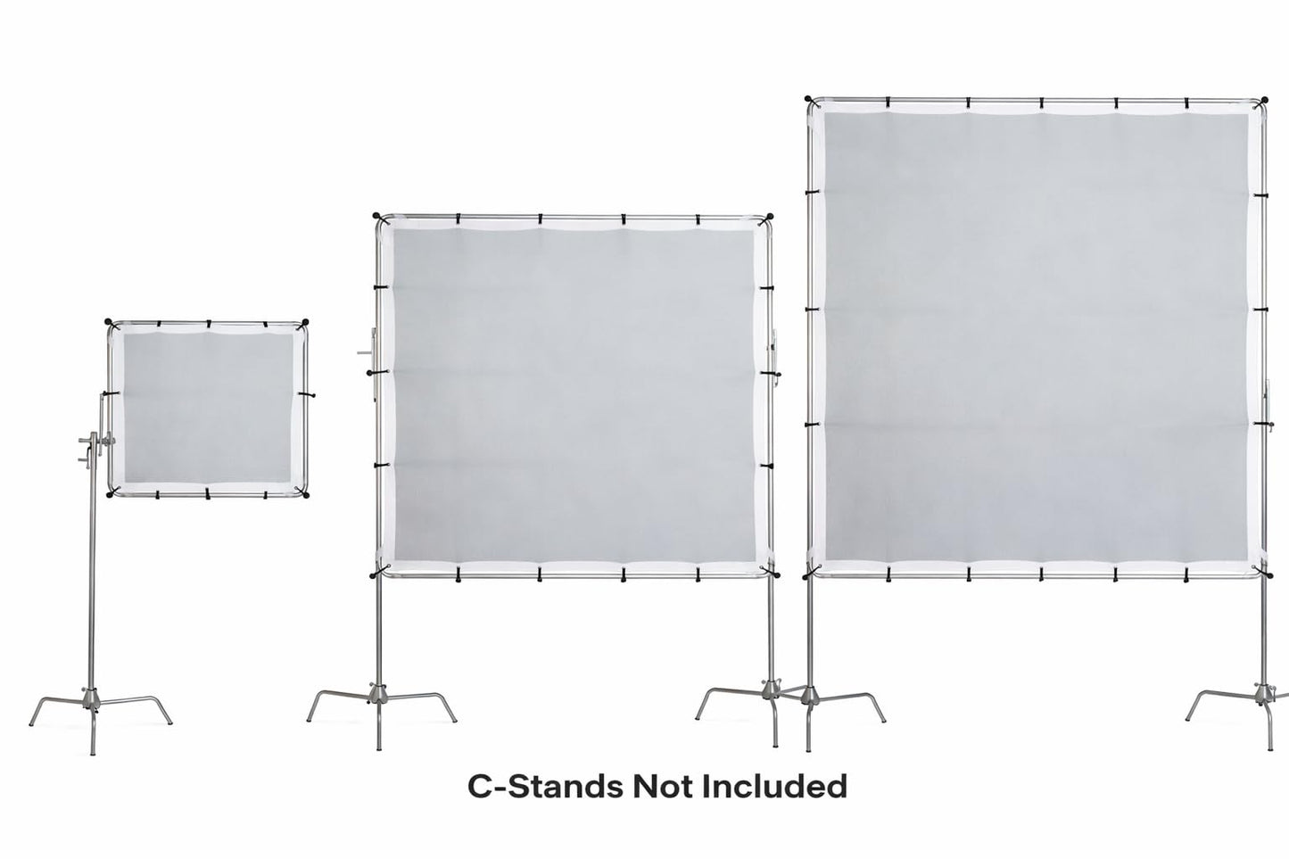 Glide Gear BFS 100 Butterfly Scrim – 4x4, 6x6, 8x8 Diffuser – 3 Nylon Silks, Quick-Setup Frame, C-Stand Clamps Included