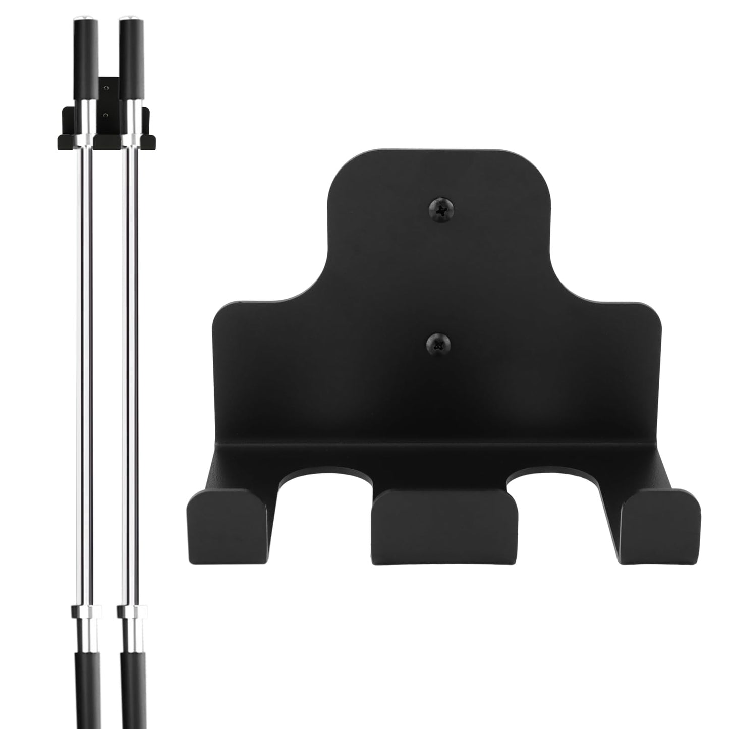 Barbell Wall Holder, Garage Gym Bar Wall Rack, Vertical Barbell Mount Rack, Space Saving Commercial or Home Gym Accessory,Holds Under 30mm Bar Size