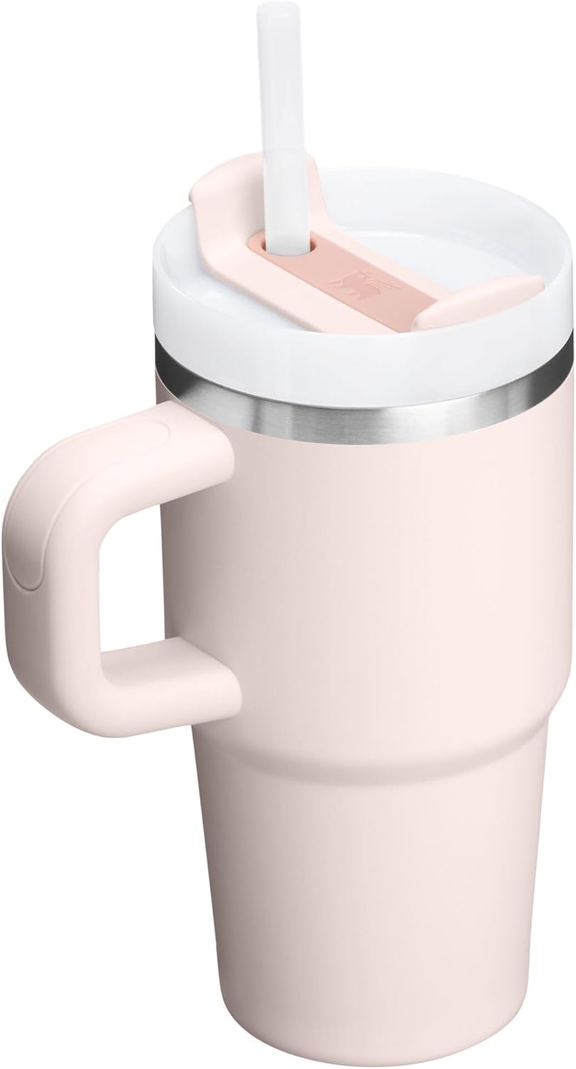 STANLEY Quencher H2.0 Tumbler - 20 oz Insulated Stainless Steel Cup with Handle & Straw | BPA-Free | Rose Quartz 2.0