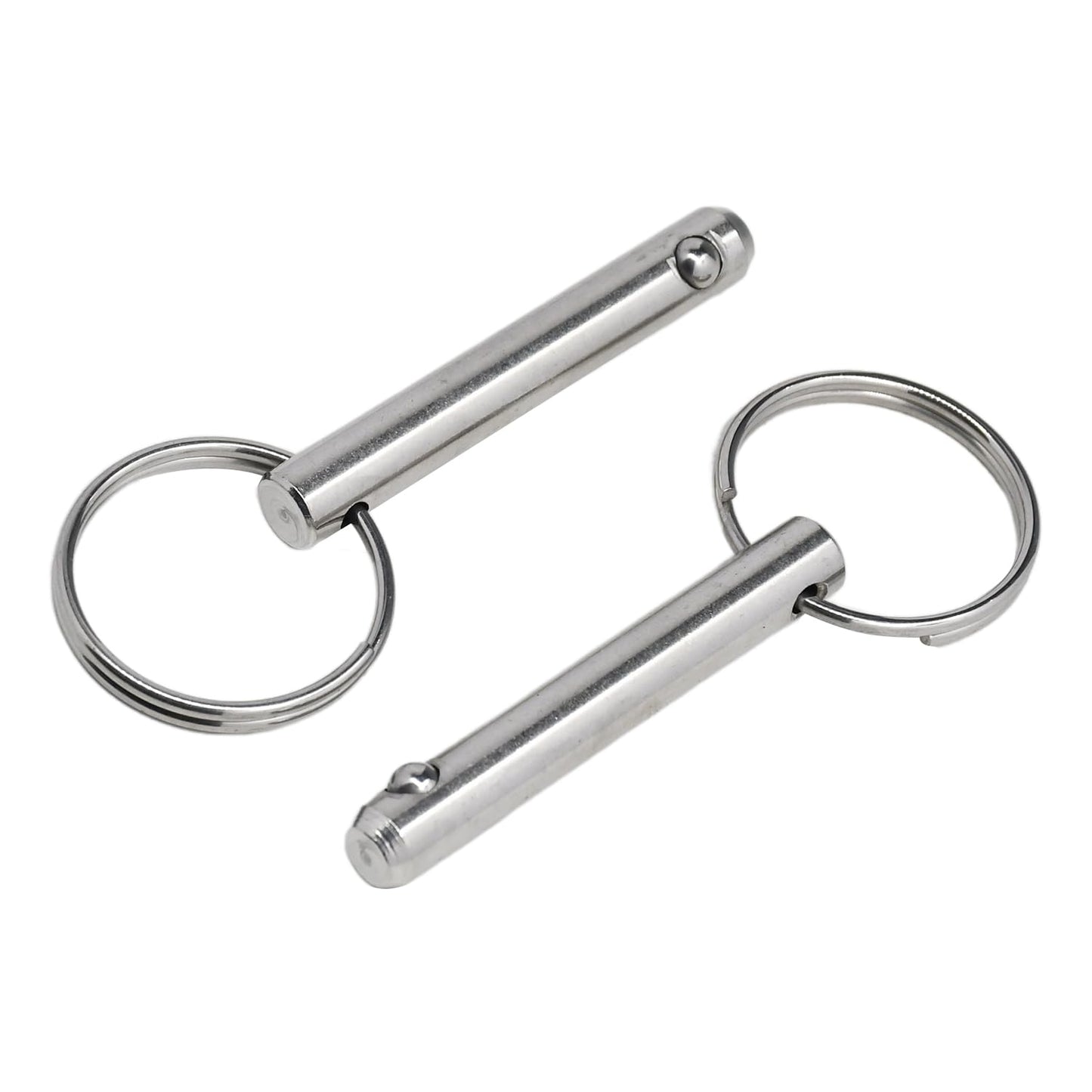 Chuuparts Set of 2 Quick Release Pins, 5/16" (8mm) Diameter, 2.17" (55mm) Total Length, 1.54" (39mm) Usable Length, Made of 316 Stainless Steel, Ideal for Bimini Tops and Marine Hardware