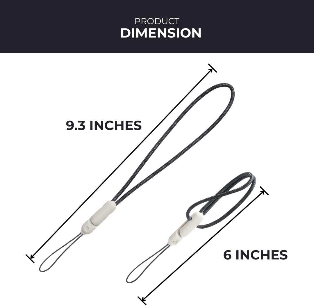 1 Pack Performore Adjustable Anti-Drop Wrist Lanyard Universal Detachable Strap with Clip Lock Secure Tether for Phone