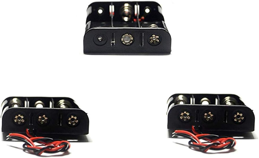 LampVPath (Pack 3 3 3 of AA Battery Holder with Leads, AA Battery Holder with Wires