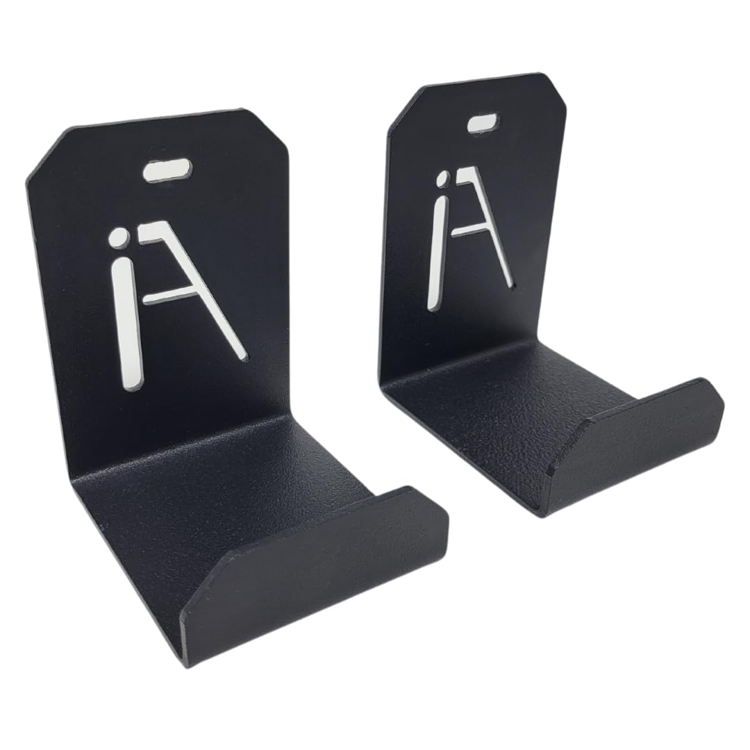 IRON AMERICAN Multi-Use Weight Bench Brackets - Heavy-Duty Gym Storage Wall Mounted Rack - Hang Benches, Rowing Machines, Hex Bars, Barbells 100lb Capacity - Hardware Included Made in USA