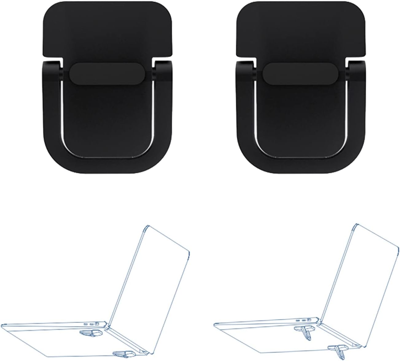 WedFeir 2pcs Keyboard Stands, Mini Laptop Stand for Desk, Portable Laptop Stand Compatible with MacBook Air Pro, Dell