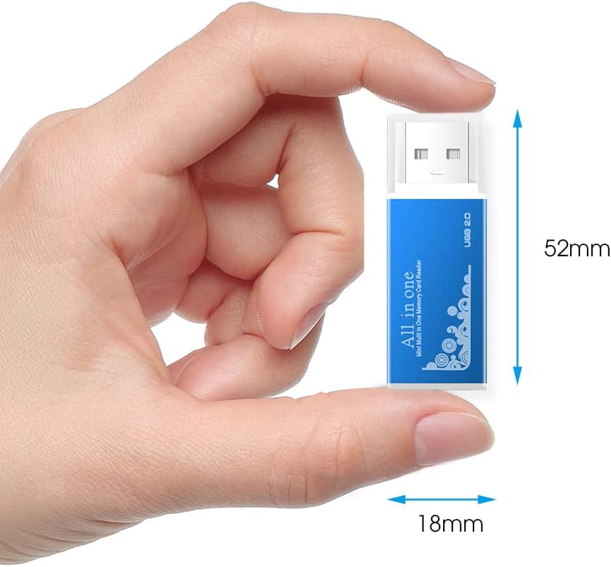 VizGiz 4 Pack M2 RS-MMC SD Card Reader All in One Memory Card Reader Memory Stick pro Duo Adapter USB Writer for Micro