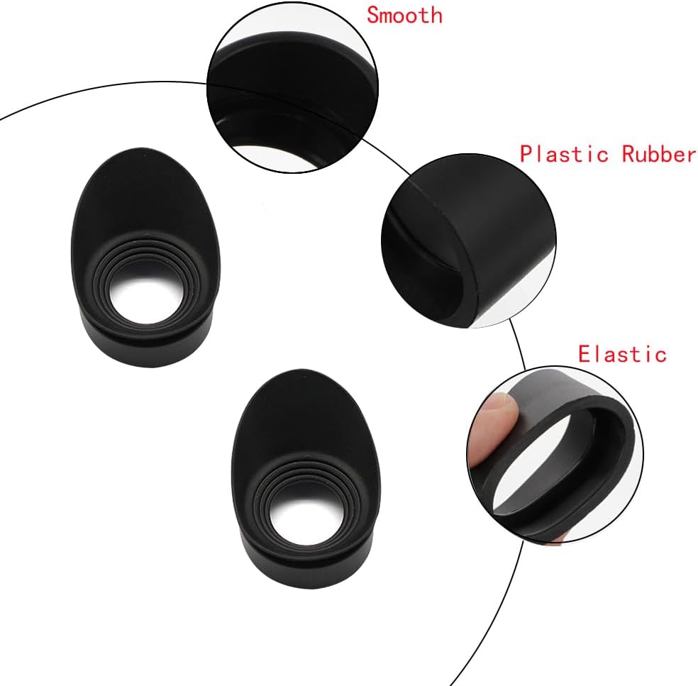 SKYPRO 2PCS 23mm Aperture Shiel for Microscope Telescope Eyepiece Eye Piece Rubber Eye Cups