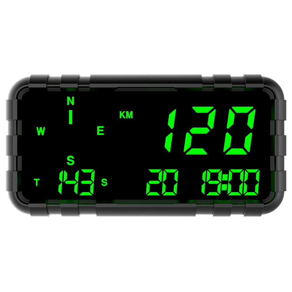 Digital GPS Vehicle Tracker with LCD Display, Real-Time Location Monitoring via APP, Speedometer, Black, Universal Mount for Cars and Trucks