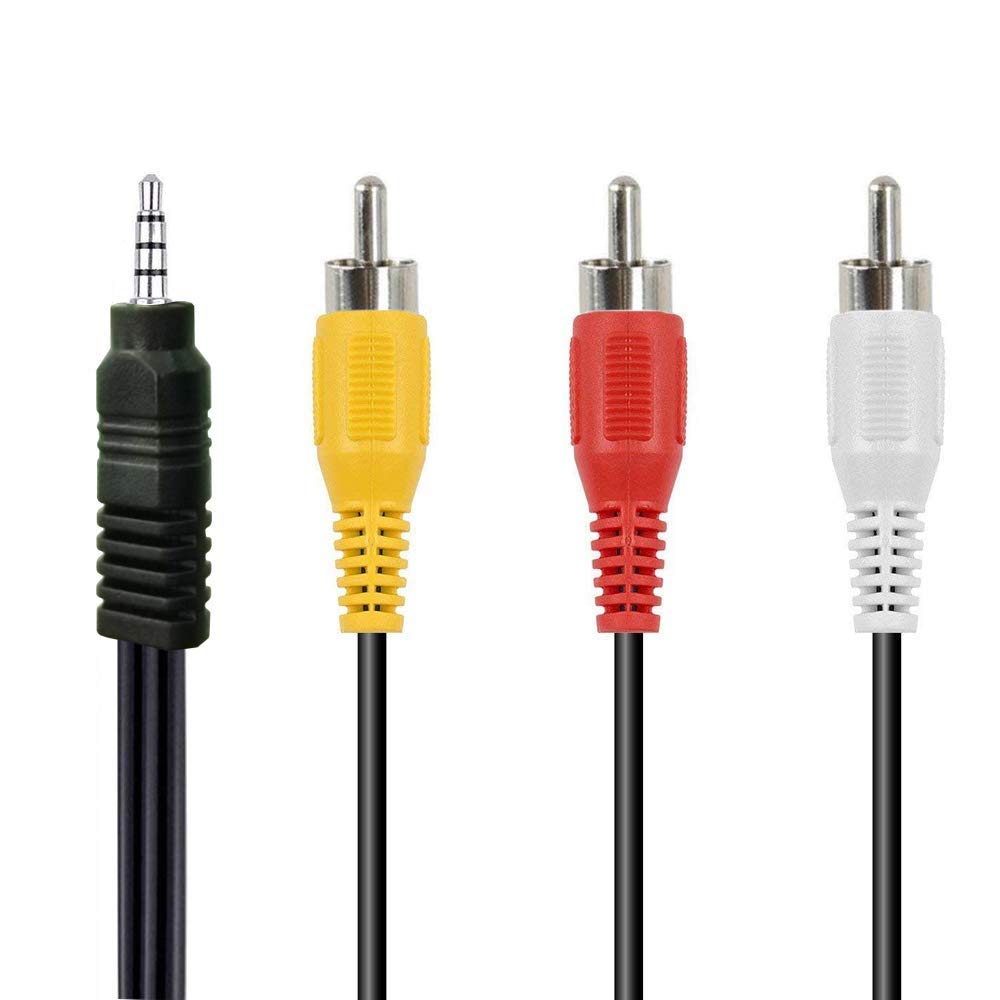 JDYYICZ 3.5mm 3 3.5mm 5FT to RCA Camcorder AV Audio Video Output Cable, RCA to AV Input Cord Replacement for Sony TV