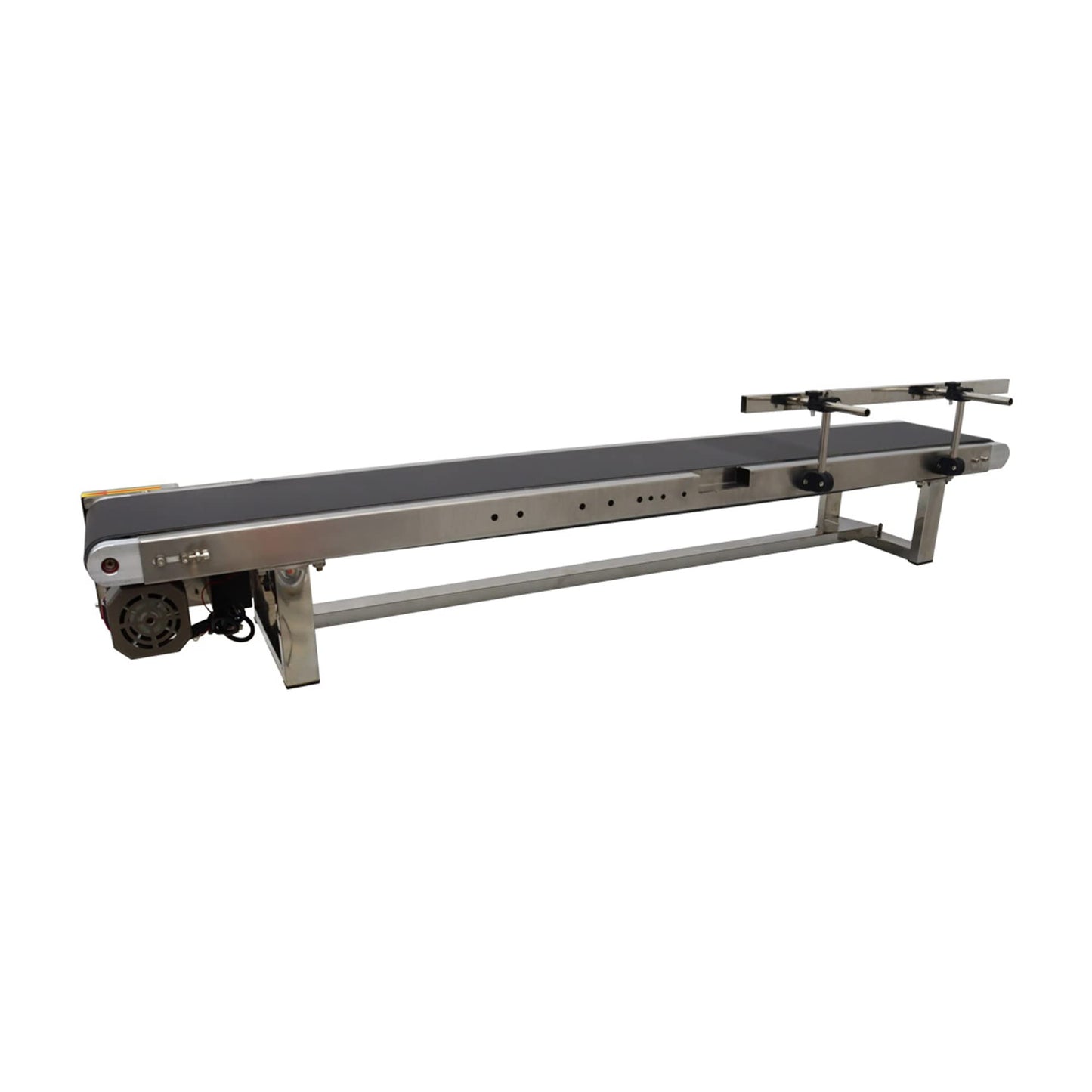 BREVELTION 110V 59inch PVC Conveyor with Double Guardrail Industrial Transport Equipment Adjustable Speed with Single Guardrail 60W