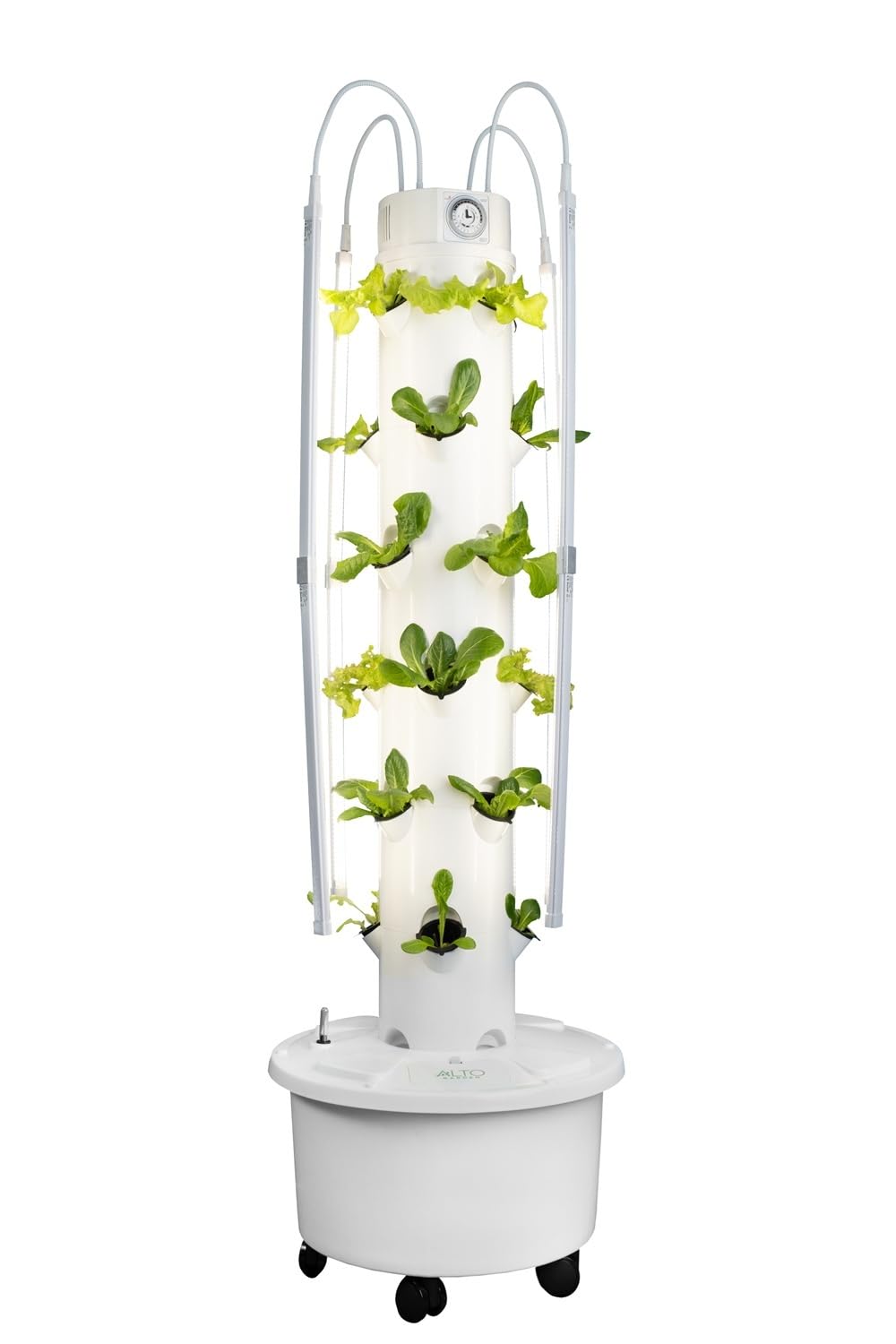 ALTO GARDEN GX Hydroponic Tower | Vertical Planter Tower | Hydroponics Growing System Kit | Food Grade with 24 Net Pots (with LED Grow Lights)