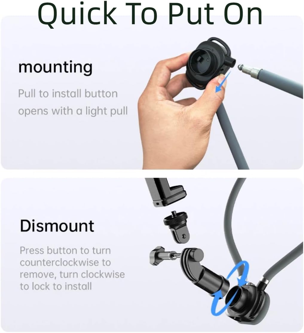 Chapter Seven Neck Hanging Phone Holder,Hands Free POV/Vlog Chest Camera Phone Holder for Video Recording,Compatible
