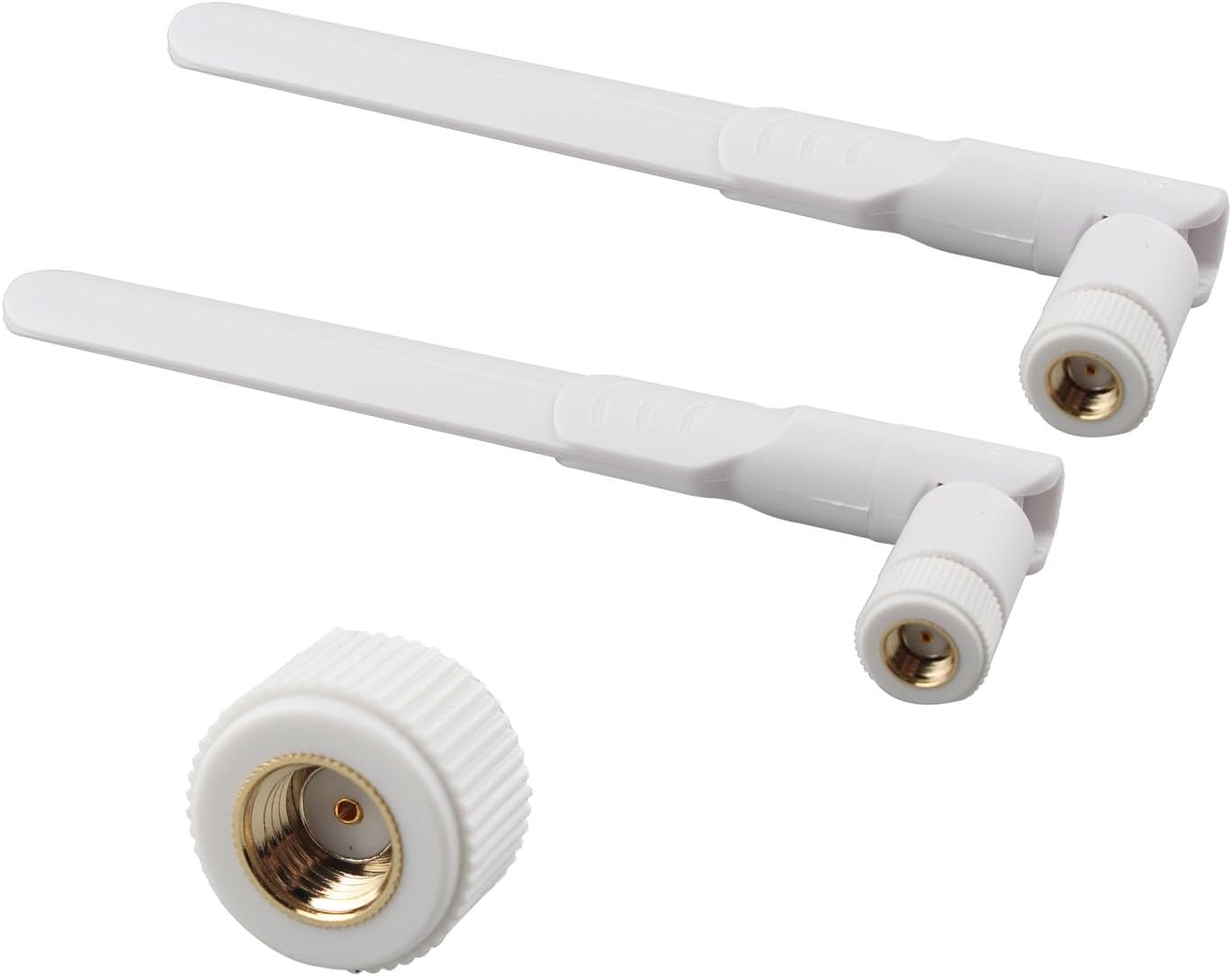 Futheda 2pcs 2.4GHz 5GHz 5.8GHz 8dBi Dual Band WiFi Aerial Antenna with MIMO RP-SMA Male Connector Compatible with SUS