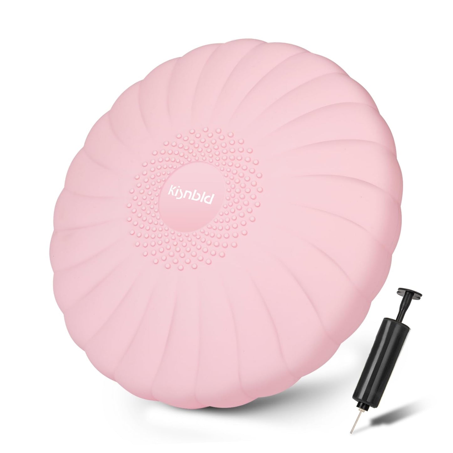 kisnbld Wobble Cushion, Extra Thick Wiggle Seat for Sensory Kids, Non-slip Balance Disc with Inflation Pump for Adults Core Strength, Posture Improvement & Physical Therapy (13.5in/34cm)