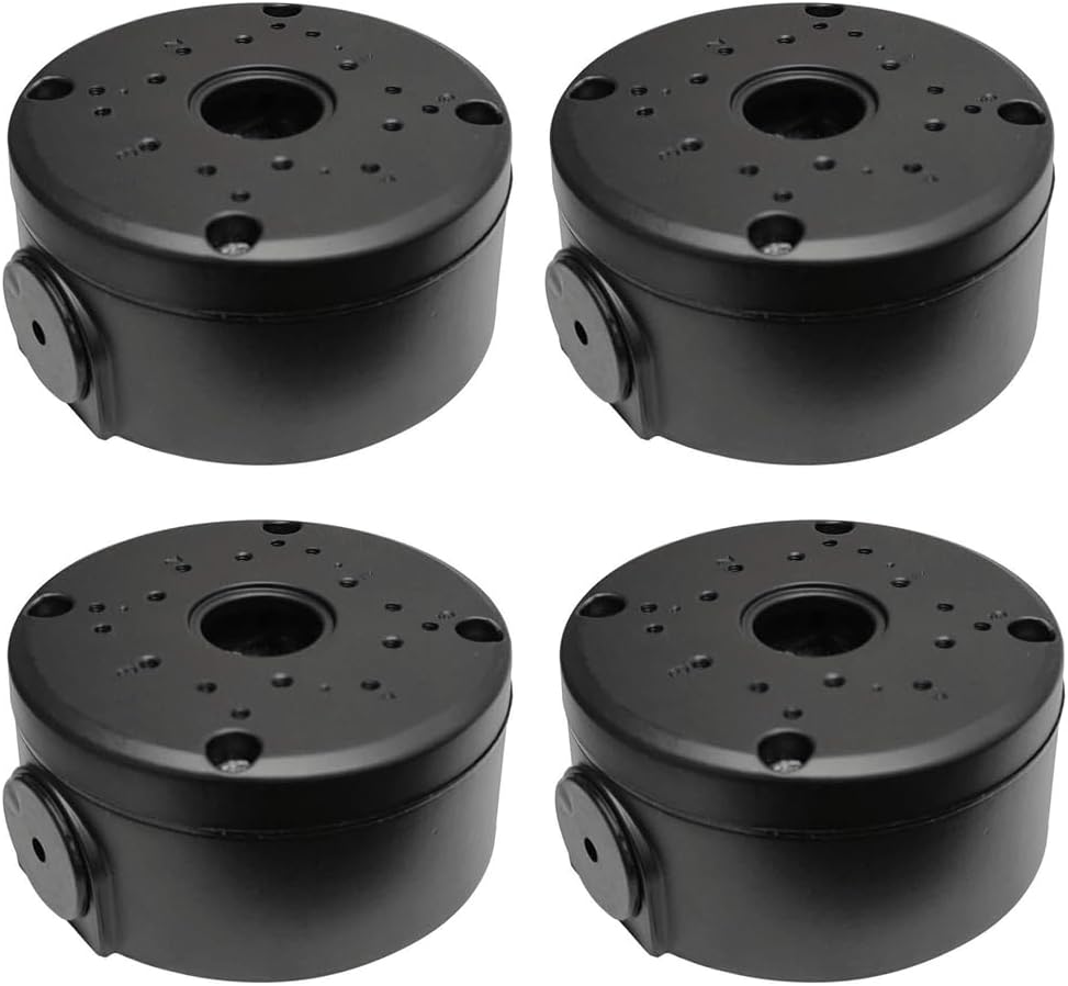 Saindo (Black-4 Pack) Plastic Universal Junction Box for Bullet & Dome IP Security Camera Mount Bracket