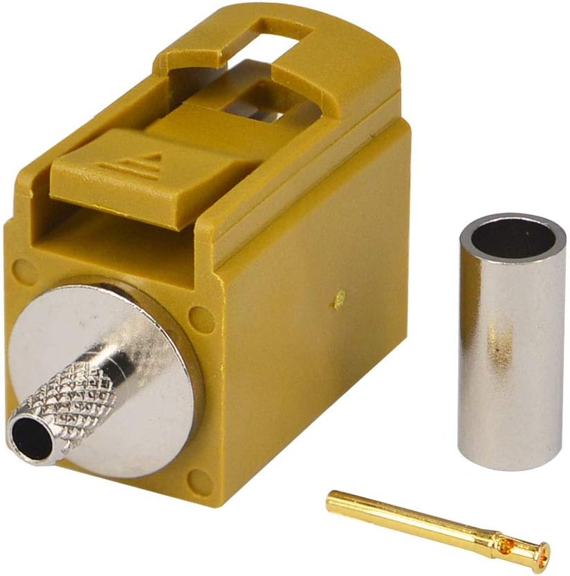 RG174 RG316 5PCS GPS telematics or Navigation RF Coax Connector Fakra K Crimp Jack Female Yellow Adapter for Cable