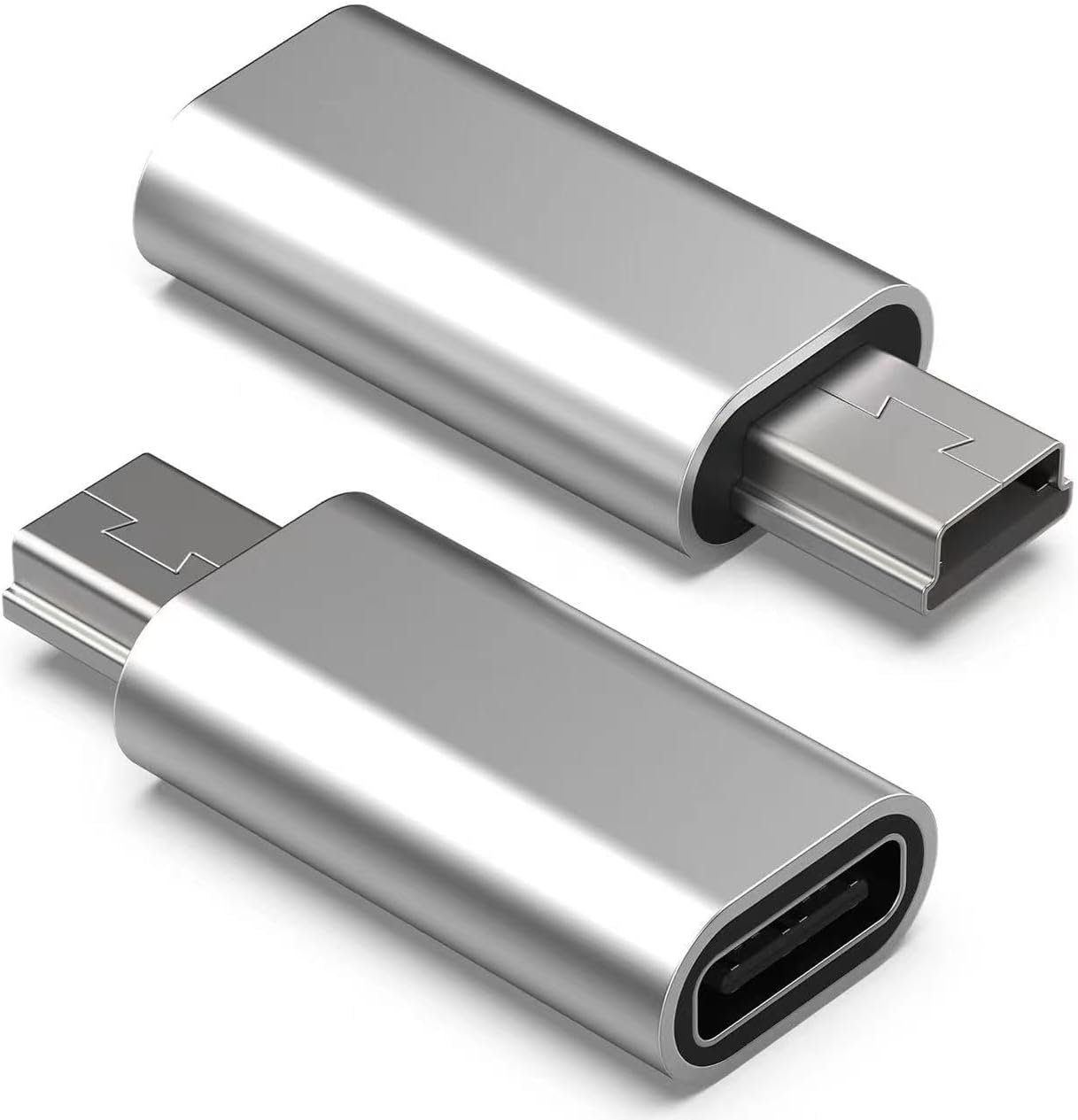sovunis 2.0 (2-Pack), MP3 Mini USB to USB C Adapter USB Type C Female to Mini USB Male Converter Connector Support
